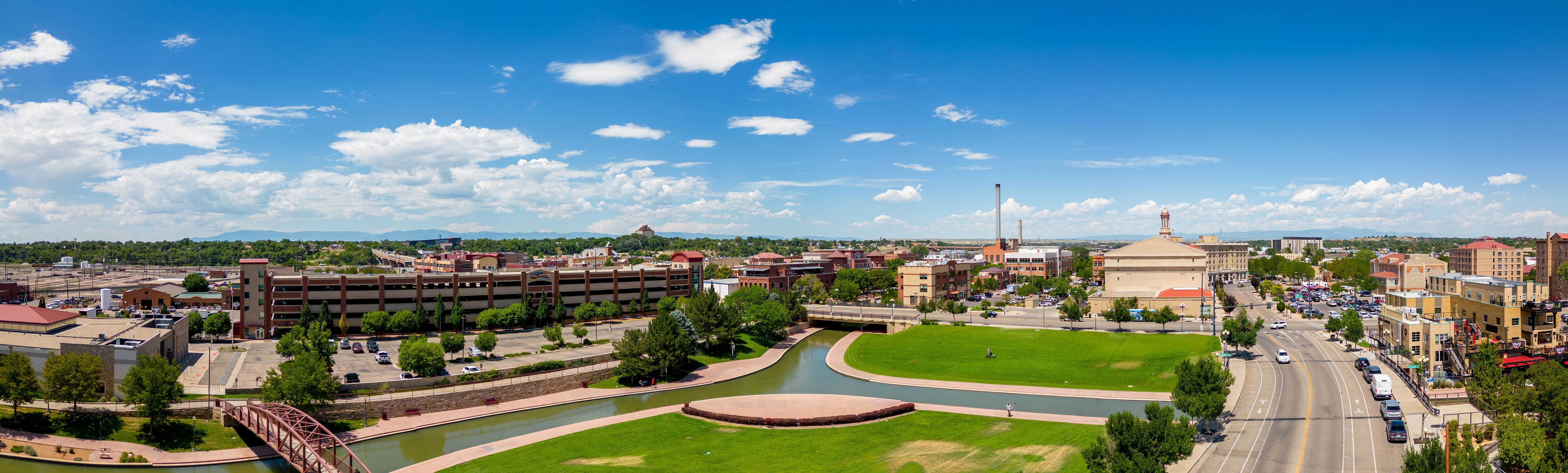 Panoramic view of downtown Pueblo, Colorado